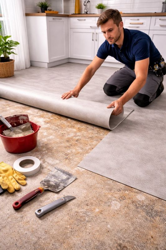 Linoleum Floor Installation in Wixom, MI