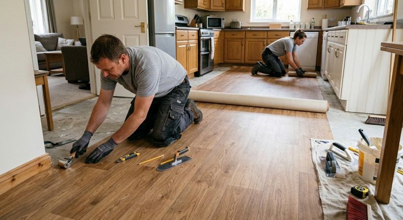 Linoleum Flooring Replacement in Troy, MI