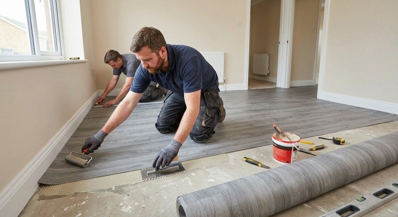 Sheet Linoleum Installation in Oxford, MI