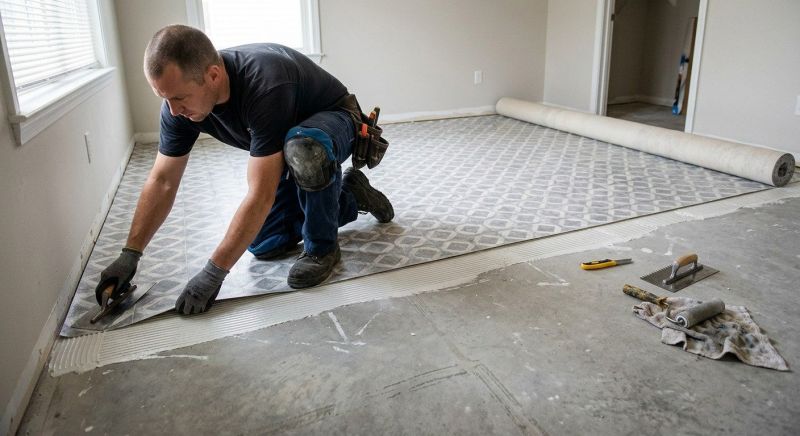 Sheet Linoleum Installation in Roseville, MI