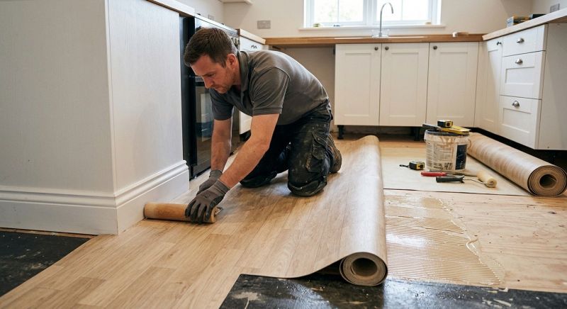Sheet Linoleum Installation in Wixom, MI